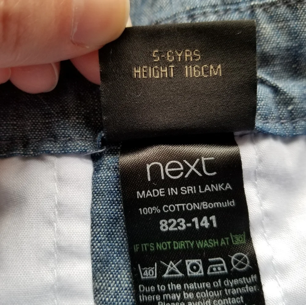 2011 nwt NEXT Direct 5-6 years boy girl chambray overalls - Picture 8 of 15